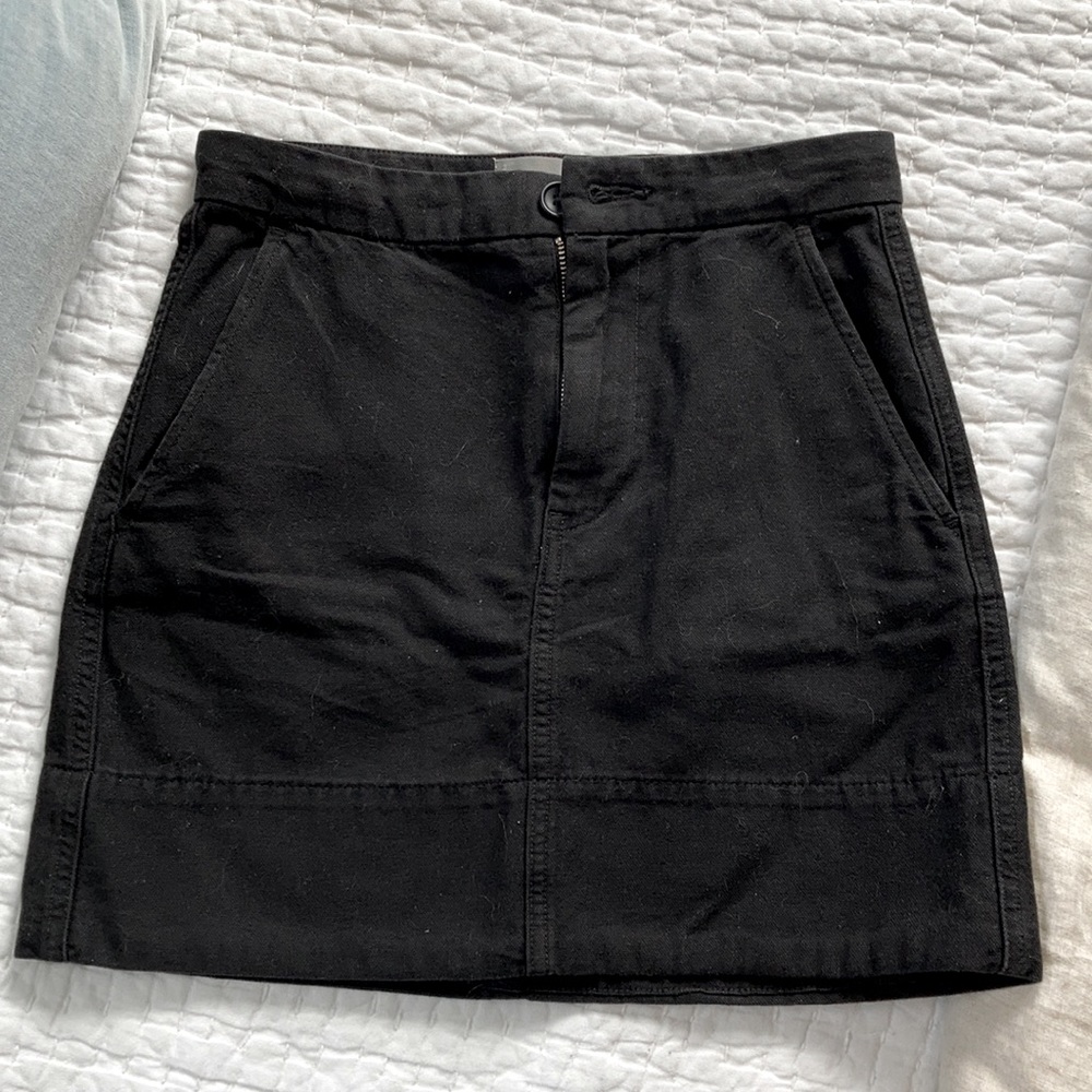 Brand New Everlane Black Denim Mini Skirt